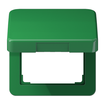 Крышка ударопрочная откидная ударопрочная для штекерных розеток; зеленая, CD590BFKLGN
