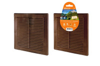 Решетка разъемная с москитной сеткой, 208х208 "ЭКО" (коричн.) TDM Electric, SQ1807-0079