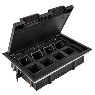 Donel Лючок в пол 16 мод. (8 мод. 45х45 мм.), крышка ABS +гальванизированная стальная вставка, DFB16