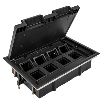 Donel Лючок в пол 16 мод. (8 мод. 45х45 мм.), крышка ABS +гальванизированная стальная вставка, DFB16