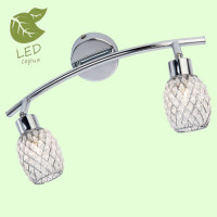 LUSSOLE JEDDITO Спот, цвет основания - хром, плафон - акрил (цвет - прозрачный), 2x5W G9, GRLSP-0123