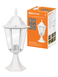 Светильник 6100-24 садово-парковый шестигранник, 100Вт, стойка, белый, SQ0330-0069