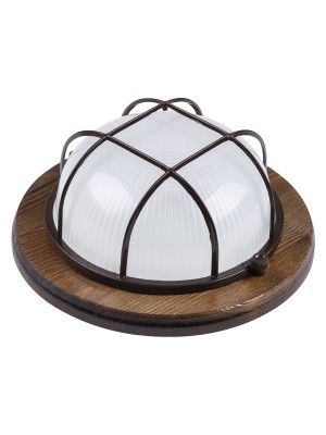 Светильник НПБ1302 венге круг с реш. 60Вт IP54 TDM Electric, SQ0303-0433