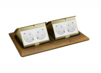 Donel Выдвижной блок 8 (4+4) мод. античная латунь (с уст. набором), DPB8OB