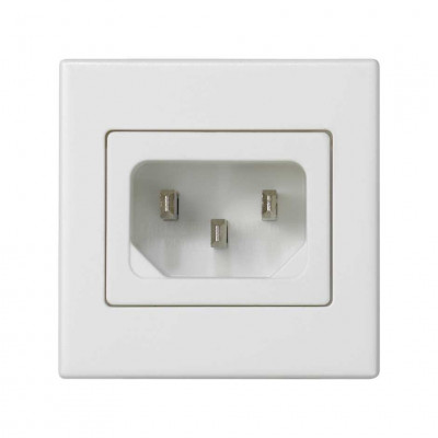 Simon SConnect Плата c 1-м разъёмом "папа" IEC320, 45х45мм, белый, K305A-9