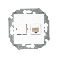 Simon Simon15 Розетка компьют. RJ45 кат.5е, белая, 1591598-030