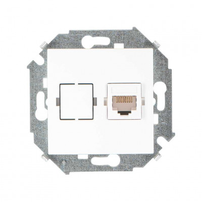 Simon Simon15 Розетка компьют. RJ45 кат.5е, белая, 1591598-030