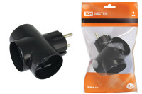 Тройник 3х2П 16А 250B черный TDM Electric, SQ1806-0042 Тройник 3х2П 16А 250B черный TDM Electric, SQ1806-0042