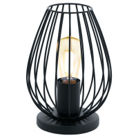 49481 Настольная лампа NEWTOWN, 1x60W (E27), ?160, H230, сталь, черный