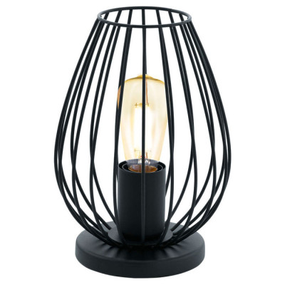 49481 Настольная лампа NEWTOWN, 1x60W (E27), ?160, H230, сталь, черный