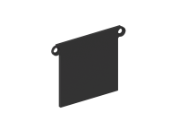 Donel,Боковая  глухая заглушка для профиля DN18519 Цвет:Черный матовый, RAL9005,Серия:DN8ALE, DNCAP18519RAL9005