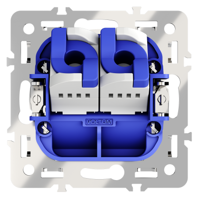 Механизм розетки компьютерной двойной RJ45+RJ45 кат.6, S70, VLS0602M