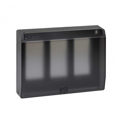 Simon Cima 500 Графит Рамка с суппортами с крышкой на 3 модуля, 164х50х220мм, 51040103-038