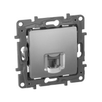 Legrand Розетка телефонная RJ11 - Legrand Etika - алюминий, 672440