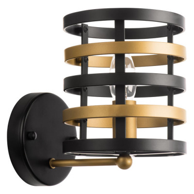 Lightstar 735610 (SB1509/1) Бра EPSILON 1х40W E14 ЧЕРНЫЙ/ЗОЛОТО (в комплекте)