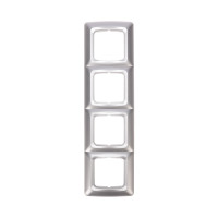 DEA Рамка 4-я горизонтальная Серебряный Металлик KRANZ (1/10/90), KR-78-0288