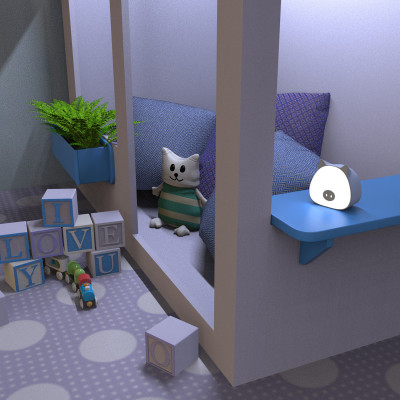 Светильник ночник настольный Gauss Qplus модель GTL703 5W 200lm 2700-6000K 5V Li-ion 1200mA голубой диммируемый LED 1/10/30, NN7036