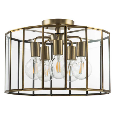 Lightstar 798251 (MX7961-5A) Люстра  GENNI 5х40W E27 ЛАТУНЬ/ПРОЗРАЧНЫЙ (в комплекте)