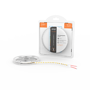Gauss Лента Basic 12V 9,6W/m 624lm/m 3000K IP20 LED 2m 1/100, BT060