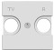 ABB NIE Zenit Бел Накладка для TV-R розетки, 2 мод