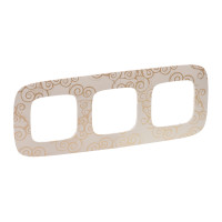 Legrand Valena ALLURE.Рамка "Нарцисс золото".3-постовая универсальная, 754353