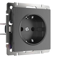 Werkel W1171004/ Розетка с заземлением (графит рифленый), a050761