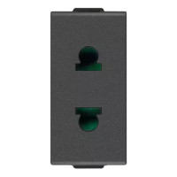 Vimar Розетка 2П 16A с зашитными шторками евро-американский стандарт для вилок диам.4,8mm, карбон матовый, 09234.CM Vimar Розетка 2П 16A с зашитными шторками евро-американский стандарт для вилок диам.4,8mm, карбон матовый, 09234.CM