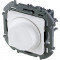 Светорегулятор универсальный для светодиодных и других ламп, мощность 300 Вт лампы накаливания / 75 Вт светодиодные лампы, поворотно-нажимной, цвет "Белый"