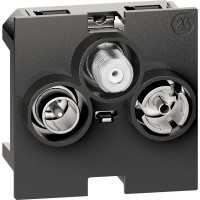 K4210M2D Bticino LIVING NOW. Розетка телевизионная-радио-спутниковая TV-R-SAT 2 модуля., K4210M2D