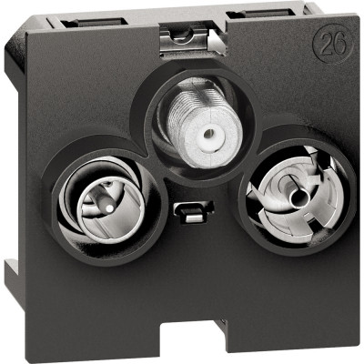 K4210M2D Bticino LIVING NOW. Розетка телевизионная-радио-спутниковая TV-R-SAT 2 модуля., K4210M2D