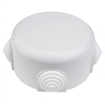 Bironi Распределительная коробка 90мм R, пластик, белый (4 кабельных ввода в комплекте), R1-523-21-K