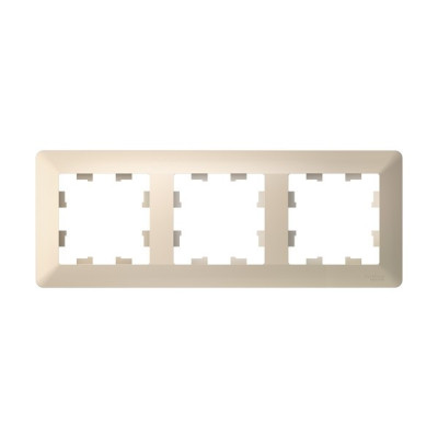 ATN220203 - ATLASDESIGN AIR 3-постовая РАМКА, БЕЖЕВЫЙ/дымчатый белый, Systeme Electric