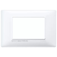 Vimar Накладка для 3 модулей  с антибактериальным покрытием белая, 14653.AB.01
