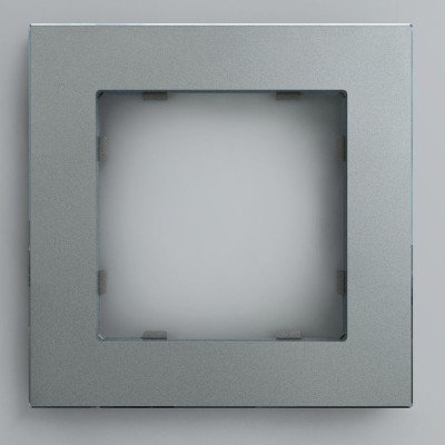 IRIDIUM Рамка на 1 пост, серебристый, Berlin 02, 02P102