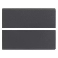 Vimar 2 половинки двухмодульной клавиши - заглушки, без диффузора подсветки, без символов, серые, 16844