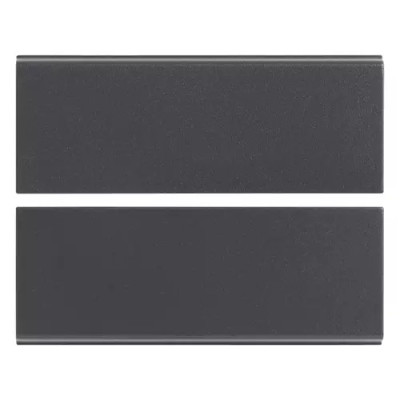 Vimar 2 половинки двухмодульной клавиши - заглушки, без диффузора подсветки, без символов, серые, 16844