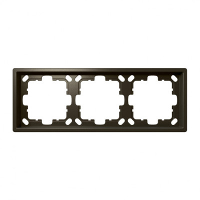 Рамка серия FD 3-ая, цвет Бронза, FD1003BR, Jasmart