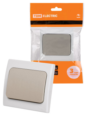 Выключатель 1-кл. скрытой установки IP54 10А "Вуокса" TDM Electric, SQ1803-0101