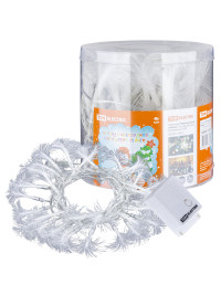 Гирлянда "Бенгальский огонек", 4 м, белый свет, 8 режимов, TDM Electric, SQ0361-0033 Гирлянда "Бенгальский огонек", 4 м, белый свет, 8 режимов, TDM Electric, SQ0361-0033