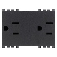 Vimar 2 розетки SICURY 2P+T 15A USA+SASO, серая, 19243 Vimar 2 розетки SICURY 2P+T 15A USA+SASO, серая, 19243