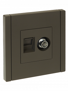 FORTE&PIANO Роз. двойная TV+RJ45 кат.5E FP336 сер. IEK, FP-AK20-1-K03