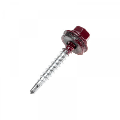 KRANZ Саморез кровельный 4,8х35мм, окрашенный RAL 3005, короб (250 шт/уп), 1203-4835-3