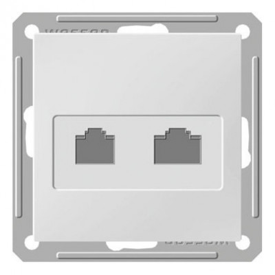 RSI-251TK5E-1-86 - W59 РОЗЕТКА двойная RJ11+RJ45 кат.5e, механизм, БЕЛЫЙ, Systeme Electric