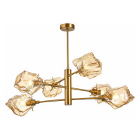 ST LUCE SL1175.302.06 Люстра потолочная ST-Luce Латунь/Янтарный E14 6*40W