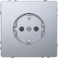 D-Life Розетка 2К+З 16 А, 250 В~, со шторками, нерж. сталь D-Life Розетка 2К+З 16 А, 250 В~, со шторками, нерж. сталь