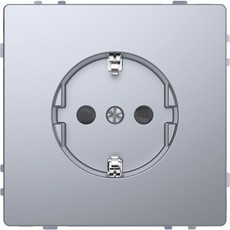 D-Life Розетка 2К+З 16 А, 250 В~, со шторками, нерж. сталь