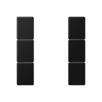 Набор накладок 3 группы для модулей F50; термопласт; черный матовый, A503TSASWM