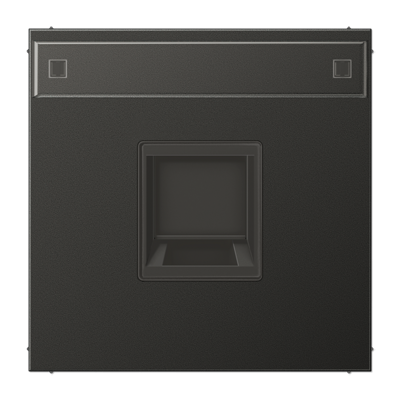 Плата (фиксация защёлкиванием) с полем для надписи для одного модуля; металл; антрацит, AL1969-15NAWEAN