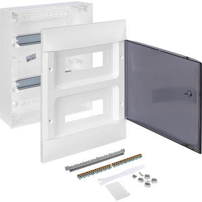 Legrand Practibox S Пластиковый щиток Навесной 2X12 Дымчатая дверь, 135612