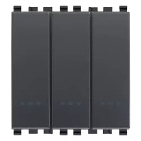 Vimar Переключатель тройной 1P 20AX серый, 20007